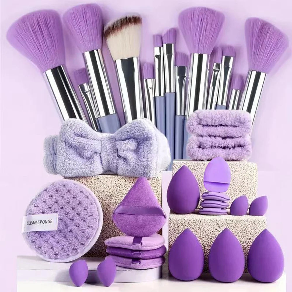 Ultimate 33-Piece Professional Beauty Set – Makeup Brushes, Sponges & Accessories for a Flawless Finish