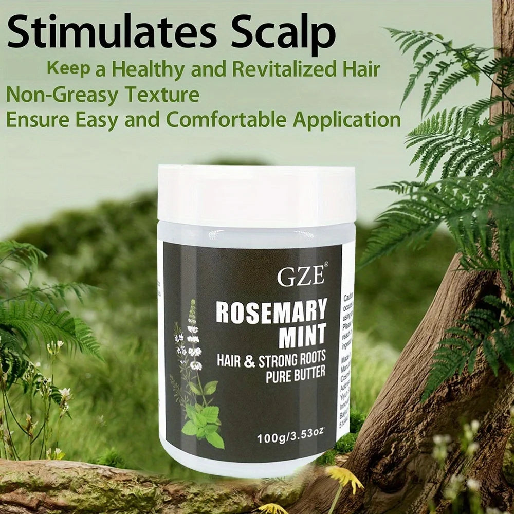 GZE Rosemary Mint Hair & Strong Roots Butter – Natural Hair Growth & Damage Repair Treatment for Stronger, Healthier Hair