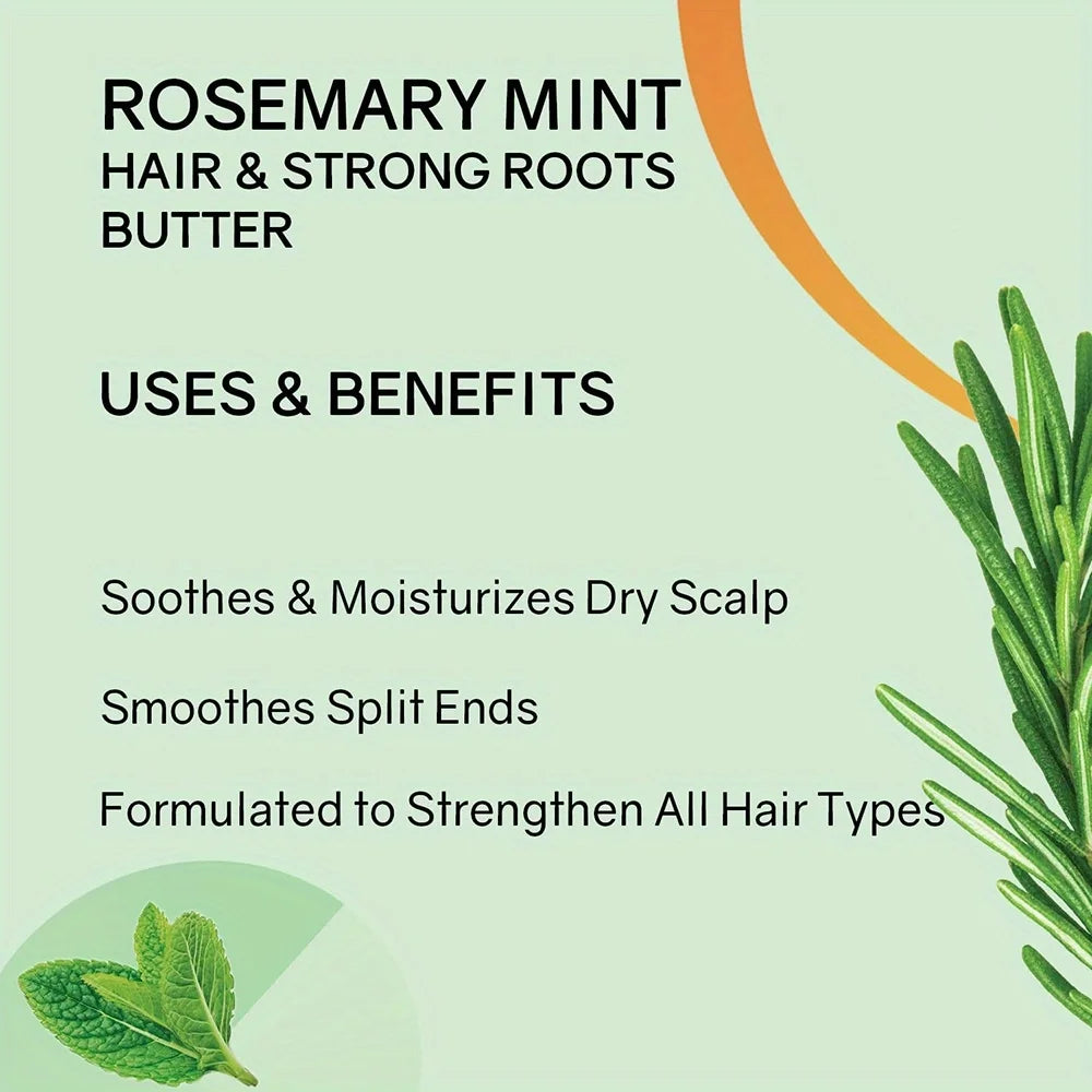 GZE Rosemary Mint Hair & Strong Roots Butter – Natural Hair Growth & Damage Repair Treatment for Stronger, Healthier Hair