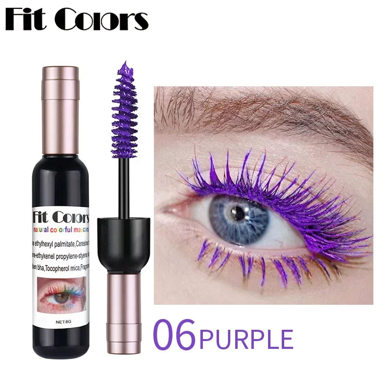 Professional Colorful Eyelash Mascara – Waterproof Curling & Lengthening 5D Fiber Mascara for Cosplay & Daily Glam
