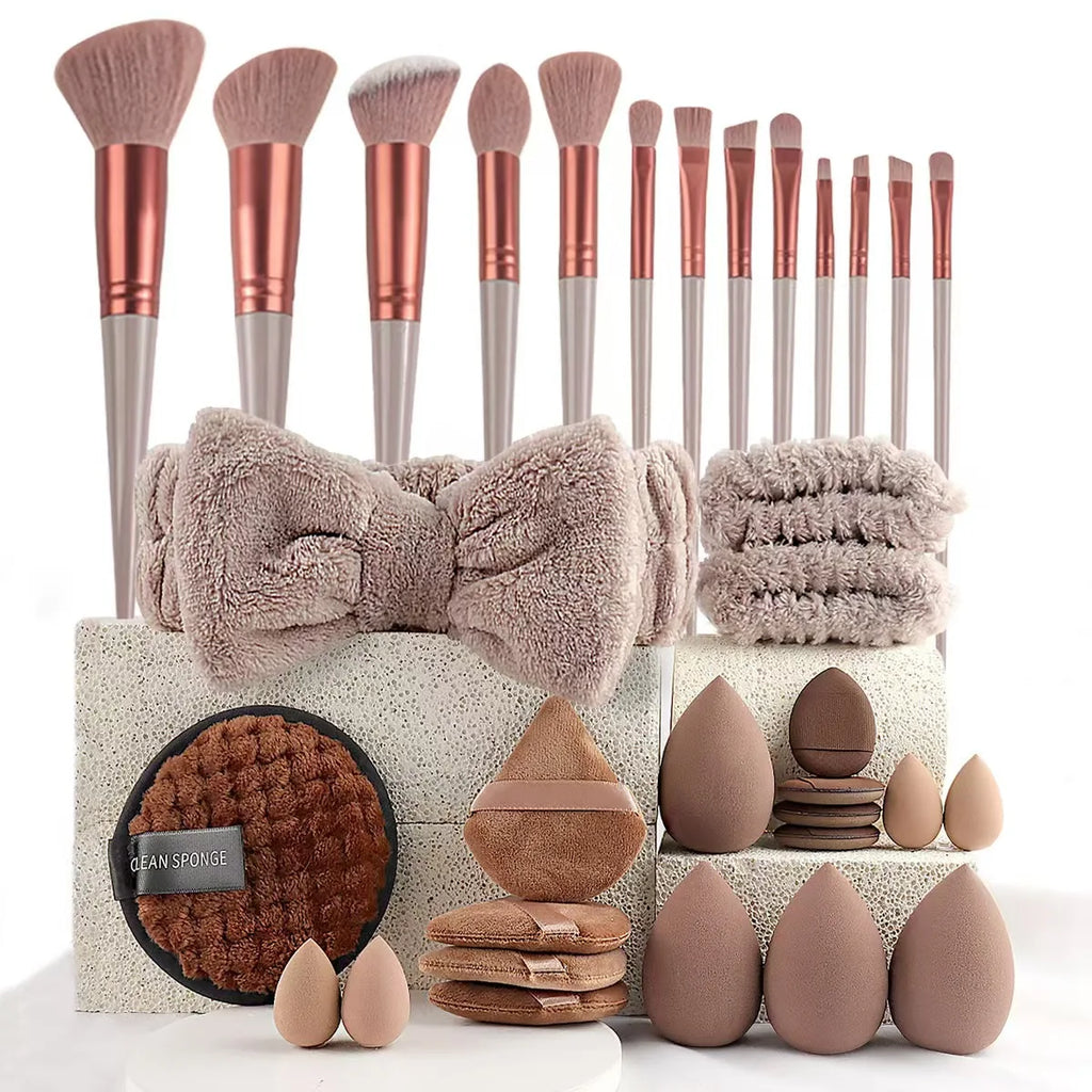 Ultimate 33-Piece Professional Beauty Set – Makeup Brushes, Sponges & Accessories for a Flawless Finish
