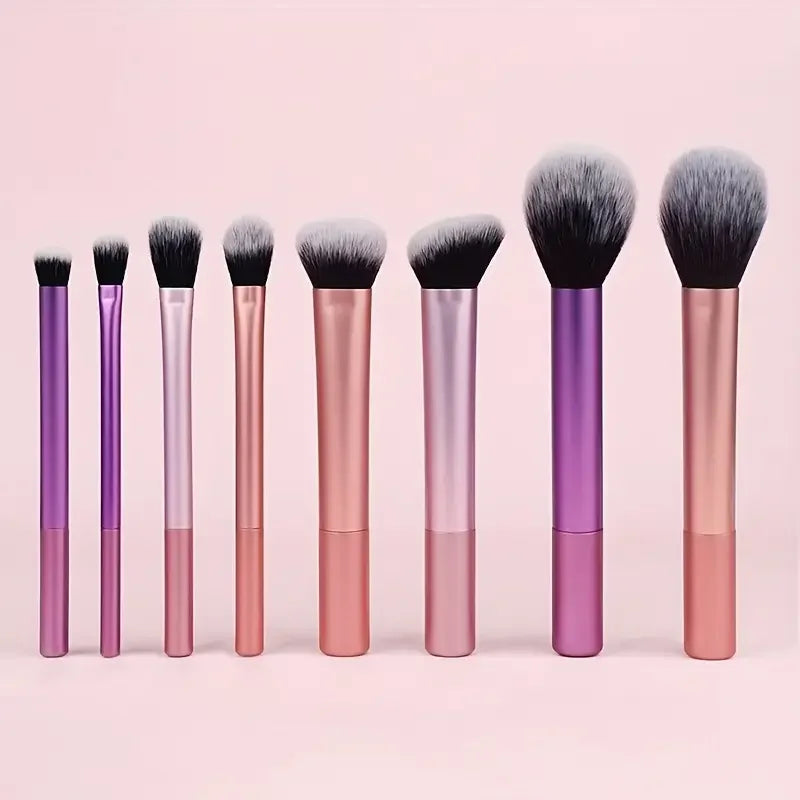 8-Piece Professional Makeup Brush Set – Soft Synthetic Bristles for Foundation, Blush, Eyeshadow & Contouring