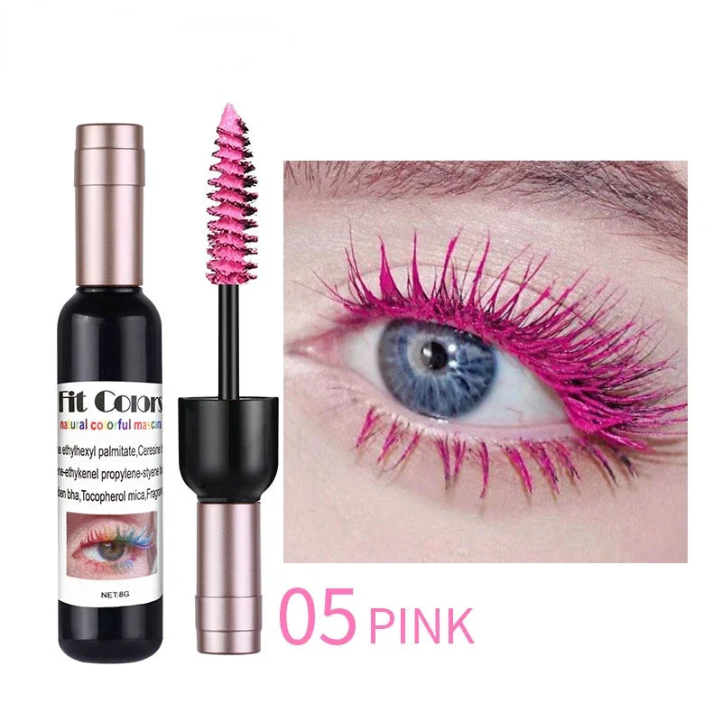 Professional Colorful Eyelash Mascara – Waterproof Curling & Lengthening 5D Fiber Mascara for Cosplay & Daily Glam