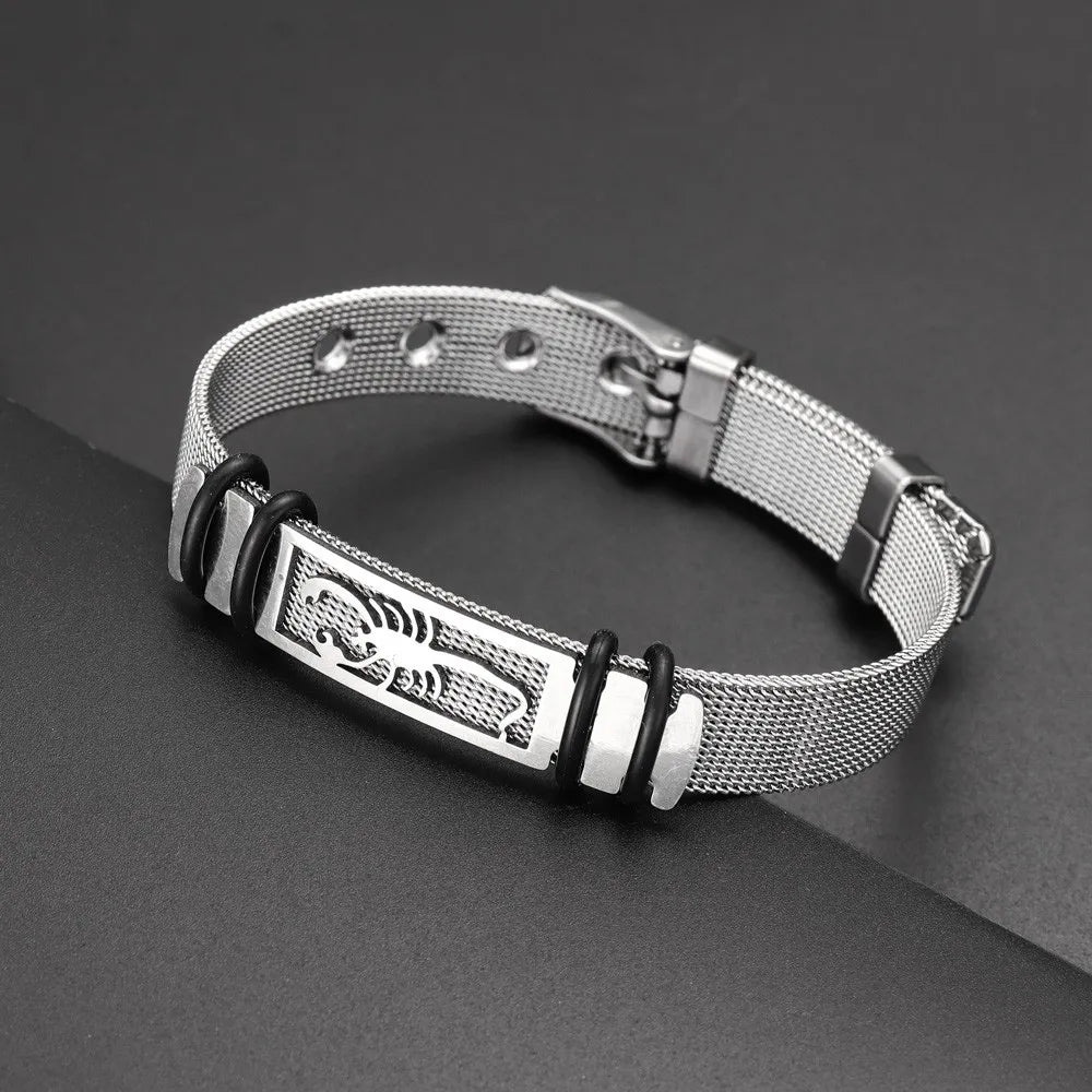 Men's Trend Stainless Steel Scorpion Cuff Bracelet – Charming Fashion Jewelry Gift