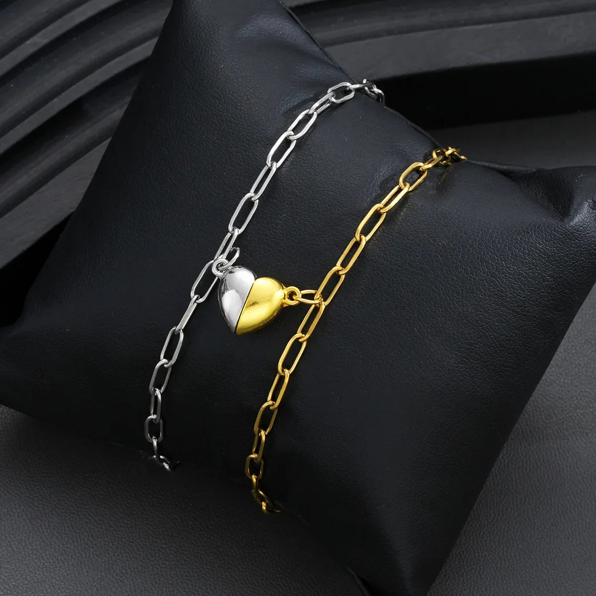 Magnetic Heart Couple & Bestie Bracelet Set - Stainless Steel Valentine's Gift