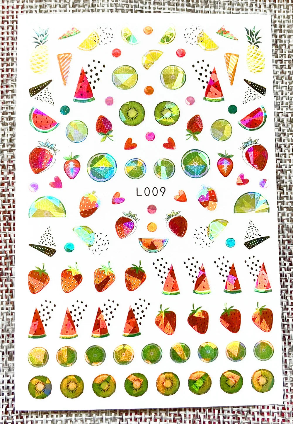 3D Self-Adhesive Valentine's Day Nail Art Stickers – Black & White Heart Decals