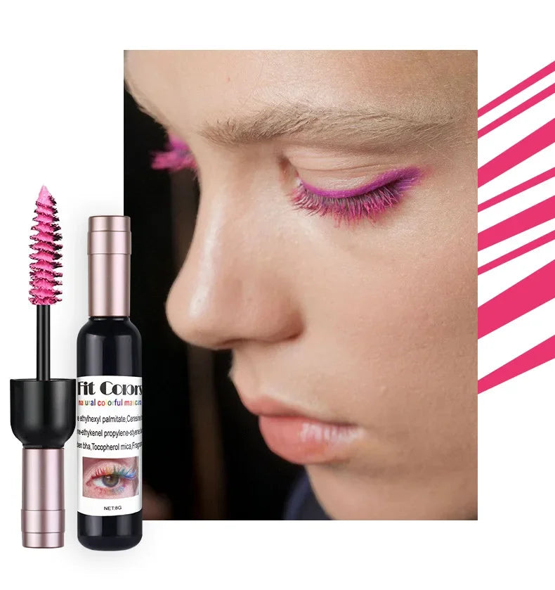 Professional Colorful Eyelash Mascara – Waterproof Curling & Lengthening 5D Fiber Mascara for Cosplay & Daily Glam