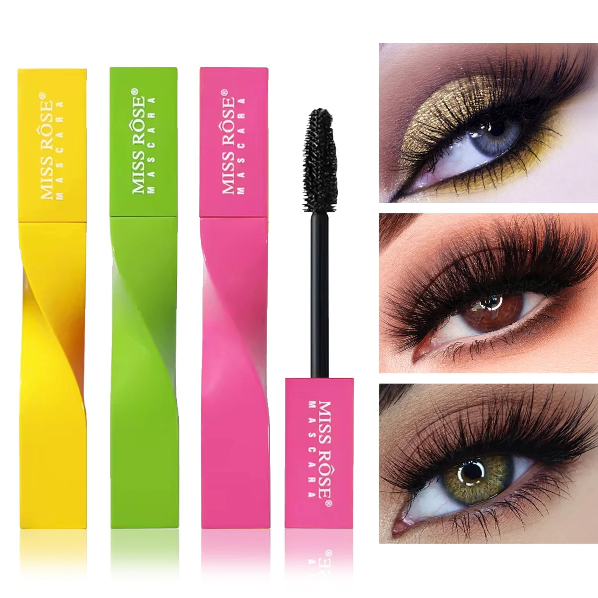 Miss Rose 5D Extreme Volume Mascara – Waterproof, Long-Lasting Thickening & Curling Eyelash Extension