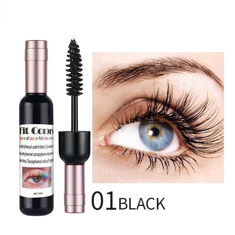 Professional Colorful Eyelash Mascara – Waterproof Curling & Lengthening 5D Fiber Mascara for Cosplay & Daily Glam